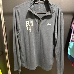 Brooks Charcoal Heather Performance Top